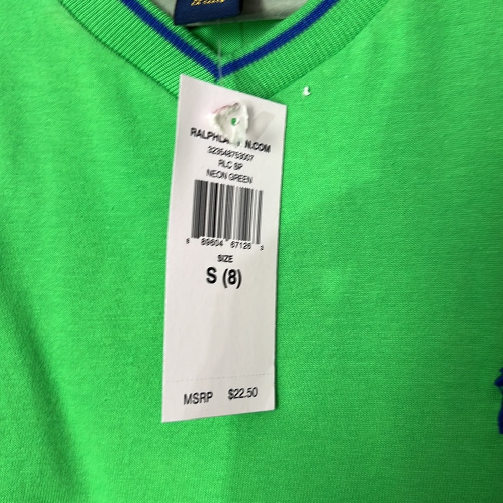 Green little boys small(8) Polo shirt. - Picture 3 of 3